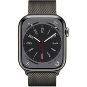 Resim Apple Watch Series 8 GPS + Cellular 45 mm Akıllı Saat, Grafit Paslanmaz Çelik Kasa | Adınıza Faturalı - Apple Türkiye Garantili Adınıza Faturalı - Apple Türkiye Garantili