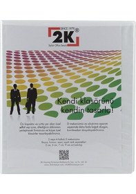 Resim 2k 2 Halkalı Klasör Pvc Cepli 3 Cm Renk - Siyah 