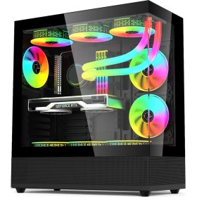 Resim Gametech Phantom 6X120MM Rgb Fanlı Gamıng Oyuncu Bilgisayar Kasası Siyah 