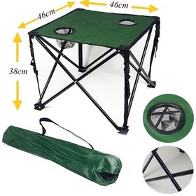 Resim Katlanır Kamp Masası Çantalı Bardak Gözlü Iki Renk Ha041-42 (46468777) 