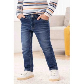 Resim Babido Erkek Çocuk Slim Fit Kot Pantolon - Likralı Rahat Kalıp Günlük Jeans (8-12 Yaş)Mavi Kot 