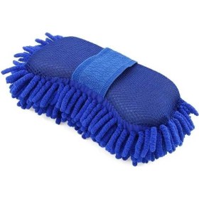 Resim Trendooze Turcoshop11 Mikrofiber Araç Yıkama Süngeri - Koyu Mavi Yumuşak El Fırçası Otomoto Ev Temizlik 