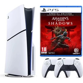 Resim Sony Playstation 5 Slim Cdli + 2.kol Dualsense + Assasin's Creed Shadows ( Ithalatçı Garantili) 