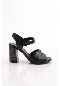 Resim Dgn 1830 Kadin Topuklu Sandalet 1830-2497-R1534 Siyah 