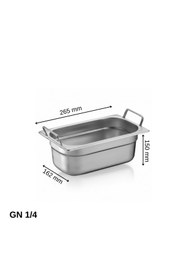Resim Üret Çelik ÜRET Saplı Gastronom Küvet GN 1/4 150 mm 4 lt 