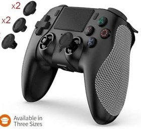 Resim Ps4 Kablosuz Oyun Kolu Bluetooth Joystick Ps4 Pc Uyumlu Çift Titreşimli Ergonomik Tasarımlı 
