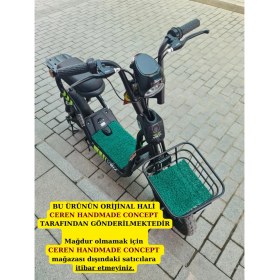Resim Vsm Uyumlu Paspas ve Ön Sepet Paspası Yeşil Ikili Vsm Paspas Elektrikli Bisiklet Aksesuar Vsm Paspas 