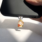 Resim 1 Mini Lucky Cat Mobil Telefon Toz Fişi - Çok Fonksiyonlu Mobil Telefon Kolye, Mobil Telefonunuzu Dekorasyon Yapın, Şarj Portuna Toz Girişini Önleyin, Mobil Telefon Dekorasyonu, iPhone/Type-C Şarj Portu İçin Uygun, Mobil Telefon Fiş Kolyesi 