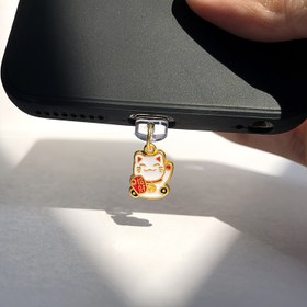 Resim 1 Mini Lucky Cat Mobil Telefon Toz Fişi - Çok Fonksiyonlu Mobil Telefon Kolye, Mobil Telefonunuzu Dekorasyon Yapın, Şarj Portuna Toz Girişini Önleyin, Mobil Telefon Dekorasyonu, iPhone/Type-C Şarj Portu İçin Uygun, Mobil Telefon Fiş Kolyesi 