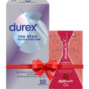 Resim Durex Yok Ötesi Ultra Kaygan Prezervatif 10'lu + Humanlife 5 gr x 10 Çilek Aromalı Jel Lubricant 