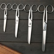 Resim 1 adet Profesyonel Çelik Giysi Makası - Ağır Hizmet Dikiş ve Kumaş Kesme Aracı, Ergonomik Sap, Keskin Bıçaklar, Kıyafet Dikiş, DIY, Ofis El Sanatları ve Ev Kullanımı için, Dikiş Aksesuarları, Kıyafet Dikiş Temelleri, Şık Metalik Kaplama, Dayanıklı Metal Yapı 
