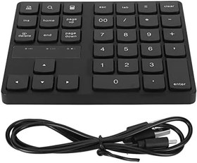 Resim Kablosuz Sayısal Klavye, 35 Tuş, Tak Ve Çalıştır Mini Sayısal Klavye, Düşük Gürültü, PC Için 32,8 Ft İletim Mesafesi 
