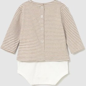Resim MAYORAL Newborn Erkek Bebek Cıtçıtlı Sweatshirt Krem 