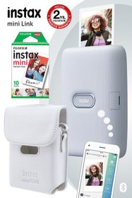 Resim Fujifilm Instax Mini Link Beyaz Akıllı Yazıcı Ve Çantalı Hediye Seti 3 