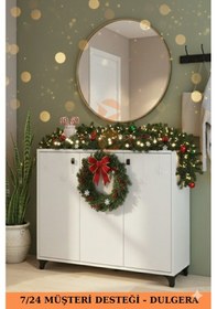 Resim Roma 3 Kapaklı Ayakkabılık Çok Amaçlı 3 Kapaklı Dolap 3 Raflı Çok Amaçlı Dolap Beyaz 