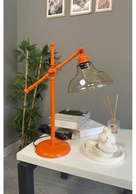 Resim Kiddy Cam Bal Turuncu Gövde Masa Lambası Masaüstü Aydınlatma Yatak Odası Başucu Lamba Turuncu 