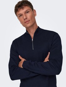 Resim Only & Sons Onswyler Lıfe Reg 14 Half Zıp Knıt Noos Erkek Blue Kazak - 22021264 Blue 