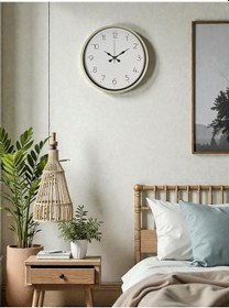 Resim 36 Cm Krem Sade Dekoratif Duvar Saati Açık 