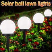 Resim 6'lı Paket Güneş Enerjili Top Bahçe Işıkları - Otomatik Açma/Kapama Sensörlü ABS LED Dış Mekan Yol Aydınlatmaları, 600mAh Güneş Nikel Pil, Cilalı Yüzeyli ve Fişli Tabanlı Bağ, Çim, Veranda, Bahçe Aydınlatması için | Estetik Bahçe Dekoru | Dayanıklı Plastik Yapı, Güneş Enerjili Bahçe Işıkları 
