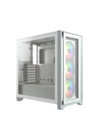 Resim Corsair iCue 4000X CC-9011205-WW RGB Bilgisayar Kasası Beyaz 