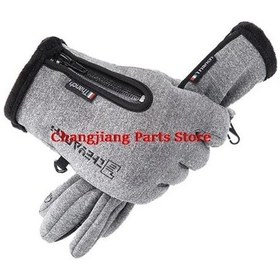 Resim Pengfushop5 Gri Açık Kış Eldivenleri - Su Geçirmez, Termal Astarlı, Dokunmatik Uyumlu, Motosiklet Ve Spor Kullanımı, M Beden Motosiklet İçin Eldiven 