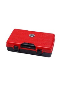 Resim Lubinski Seyahat Tipi Puro Kutusu Humidor Kırmızı 10cigar 