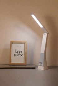 Resim Jopus Şarjlı LED Masa Lambası, 3 Renkli Işık, Telefon Standlı, Bluetooth Hoparlörlü Çocuk Ders Lambası 