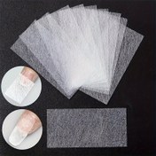 Resim 10 adet Fiberglas Tırnak Uzatma Jeli Non-Spun Fransız Manikür Akrilik Tırnak Koruyucu Tırnak Sanatı Uzatma Formu Aracı, Bej, Açık Bej ve Siyah, Parlatılmış Bitiş, Salon ve Ev Kullanımı için 