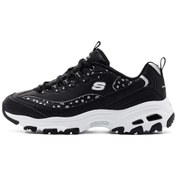 Resim Skechers D'lites Wildcats Memory Foam Womens Sneaker Black Hafızalı Taban Kadın Günlük Spor Ayakkabı Siyah 