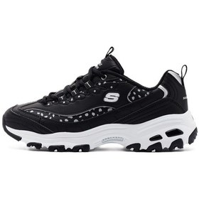 Resim Skechers D'lites Wildcats Memory Foam Womens Sneaker Black Hafızalı Taban Kadın Günlük Spor Ayakkabı Siyah 