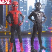 Resim MARVEL Spider-Man Süper Kahraman Kostümü, Marvel Kahraman Serisi Spider-Man, Ev Festivali Etkinliği Kıyafeti, Siyah, Kırmızı ve Mavi Çizgili Tasarım, Cadılar Bayramı Rol Yapma Kostümü, Spider-Man Kapüşonlu Pelerin Ayrılabilir, Genç Giyim İçin Uygun, Doğum Günü Hediyesi, Paskalya, Noel, Cadılar Bayramı, İdeal Tatil Hediyesi 