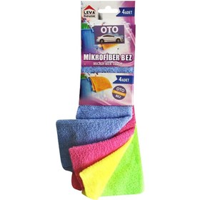 Resim Leva House Mikrofiber Oto Temizlik Bezi 4Lü Set 