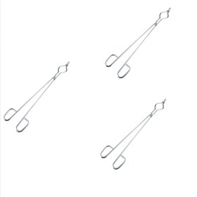 Resim Explosion1 3pcs 45CM Paslanmaz Çelik Yürütme Tonca Kelepçe Kelepçe Grafit Eritme Fırında Pense Tutucu (Yurt Dışından) 