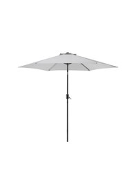 Resim Varese 270 Cm Metal Ayaklı Bahçe Şemsiyesi, 360 Döner, Ayarlanabilir Açık Gri 