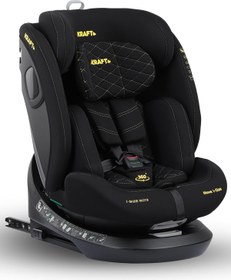 Resim Kraft Move I-Size Oto Koltuğu 0-36 kg (40-150 Cm) - Siyah - Siyah-Sarı / Standart 