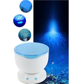 Resim Mobgift Projeksiyonlu Okyanus Dalgaları Gece Lambası Renkli 