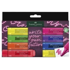 Resim Faber Castell Fosforlu Kalem Textliner Şeffaf Gövde 8 Li 254601 Çok Renkli 