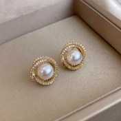 Resim 1 Çift Vintage Moda Trendi Basit Karakterli Taşlı Sarılmış Çivi Küpeler, Kadınlar için Retro Tarzı Takı Aksesuarları 