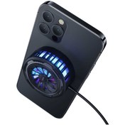 Resim Benks W07 2 In 1 Uyumlu Magnetic Rgb Telefon Soğutucu Fan & Magsafe Şarj Aygıtı 15w Kablosuz Şarj Aleti 