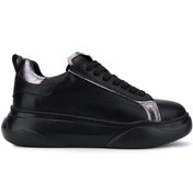 Resim Tamer Tanca Kadın Suni Deri Siyah/Antrasit Sneakers & Spor Ayakkabı 