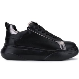 Resim Tamer Tanca Kadın Suni Deri Siyah/Antrasit Sneakers & Spor Ayakkabı 