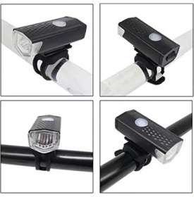 Resim Modlu Su Geçirmez LED Bisiklet Scooter Ön Far Lamba Işık Bisiklet Scooter Farı USB Şarjlı 