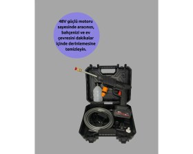 Resim 48V Şarjlı Basınçlı Yıkama Makinesi Kablosuz Su Tabancası 