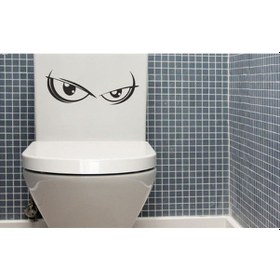 Resim Wc Klozet için Gözler Sticker Yapıştırma 