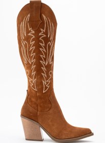 Resim Ataköy Ayakkabı KADIN DERİ WESTERN ÇİZME TABA SUET 