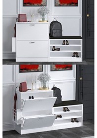 Resim Decormet Trend Ayakkabı Dolabı Beyaz Beyaz 