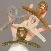 Resim 4 Adet Büyük Dikdörtgen Minimalist Saç Pençesi - Kalın/Kıvırcık Saçlar İçin Sağlam Tutuş, Şık Retro Tasarım, Kadınlar için Dayanıklı Plastik Saç Aksesuarları, Günlük ve Resmi Stiller için Çok Yönlü, Sevimli Saç Tokaları, Zarif Klips Tasarımı, Parlak Yüzey 