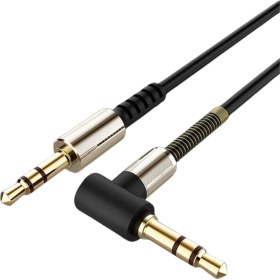 Resim Uravas Store 3.5mm Aux Kablosu Jak Erkek Erkek L Tipi 1 Metre Ses Aktarım Kablosu (5528) 