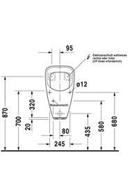 Resim Duravit Utronic Kendinden Yıkama Sistemli Pisuvar Elektrikli-0830370093 