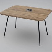 Resim Cmk Store Katlanır Bahçe Kamp Balkon Masası 60x80 cm Atlantik Çam 